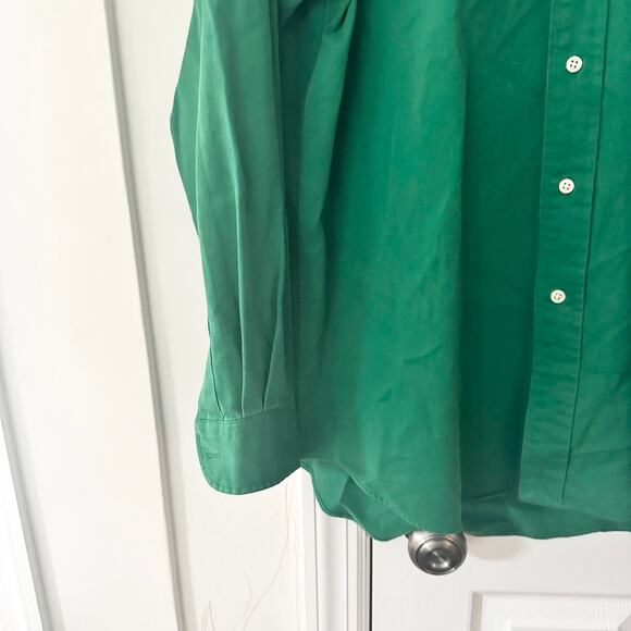 Ralph Lauren Polo Vintage Kelly Green Blake Button Down Casual Y2K Shirt Medium - Picture 3 of 8